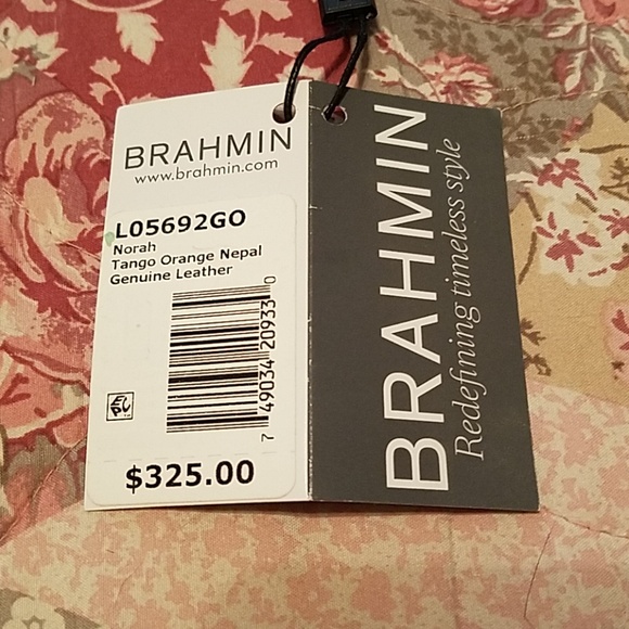 SOLD!!BRAHMIN NORAH TANGO ORANGE NEPAL HANDBAG - Picture 4 of 8